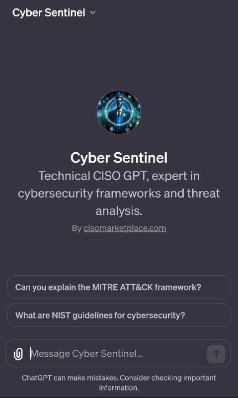 Introducing Cyber Sentinel - CISO GPT